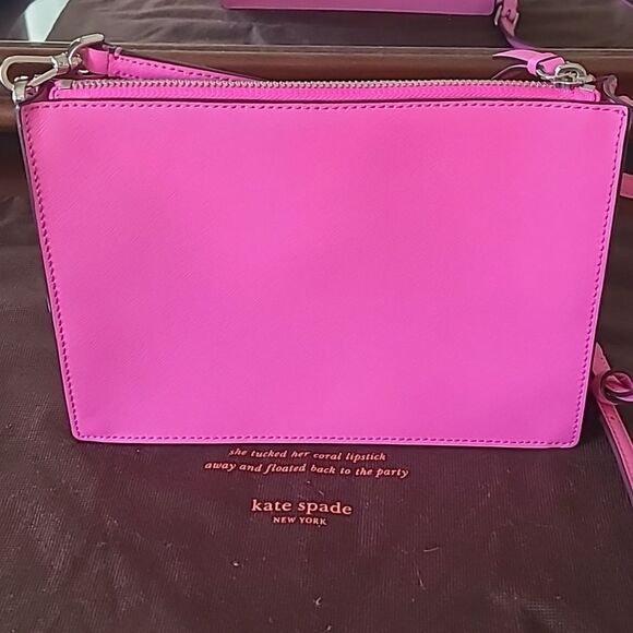 Kate Spade Vibrant Pink Crossbody Bag - Picture 3 of 12